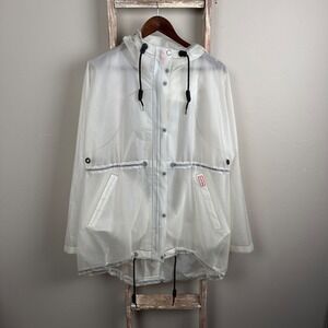 Mens Hunter Translucent Clear Rain Hunting Zip Jacket Large